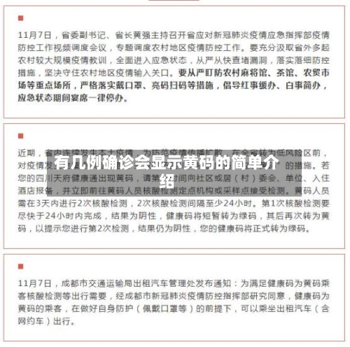 有几例确诊会显示黄码的简单介绍