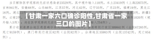 【甘肃一家六口确诊阳性,甘肃省一家三口的图片】