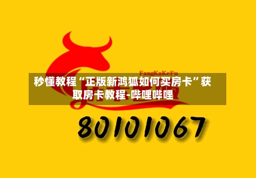 秒懂教程“正版新鸿狐如何买房卡”获取房卡教程-哔哩哔哩-第3张图片