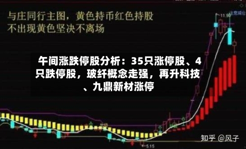 午间涨跌停股分析：35只涨停股、4只跌停股，玻纤概念走强	，再升科技、九鼎新材涨停-第3张图片