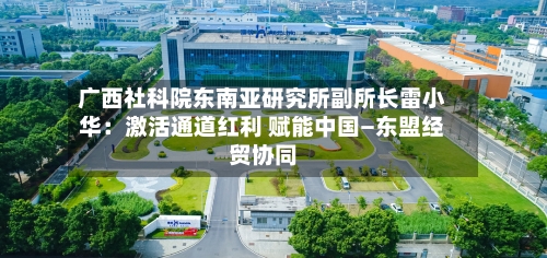 广西社科院东南亚研究所副所长雷小华:激活通道红利 赋能中国—东盟经贸协同-第2张图片