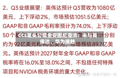 CCL龙头公司金安国纪澄清：未与英伟达、华为接触-第2张图片