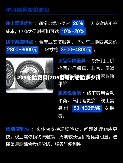 205轮胎费用(205型号的轮胎多少钱)