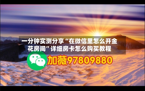 一分钟实测分享“在微信里怎么开金花房间	”详细房卡怎么购买教程-第3张图片