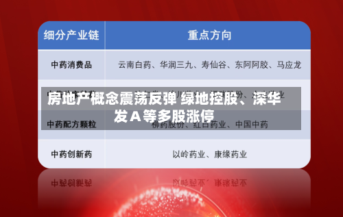 房地产概念震荡反弹 绿地控股	、深华发Ａ等多股涨停-第2张图片