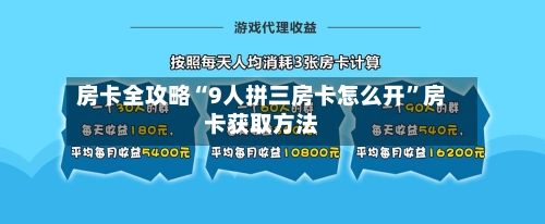 房卡全攻略“9人拼三房卡怎么开	”房卡获取方法-第3张图片