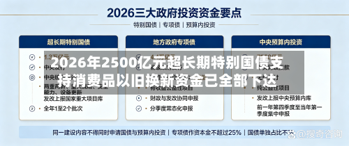 2026年2500亿元超长期特别国债支持消费品以旧换新资金已全部下达