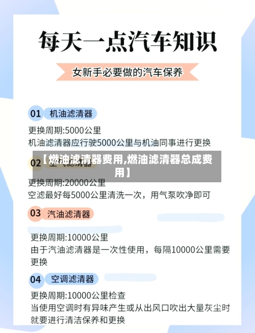 【燃油滤清器费用,燃油滤清器总成费用】-第2张图片