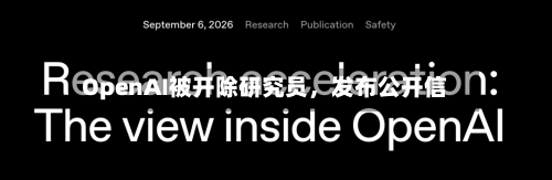 OpenAI被开除研究员,发布公开信
