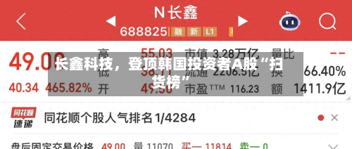 长鑫科技，登顶韩国投资者A股“扫货榜”-第2张图片
