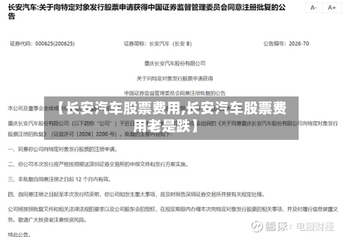 【长安汽车股票费用,长安汽车股票费用老是跌】