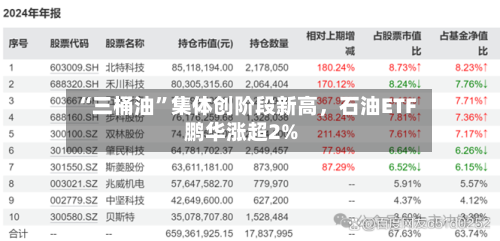 “三桶油”集体创阶段新高	，石油ETF鹏华涨超2%-第2张图片