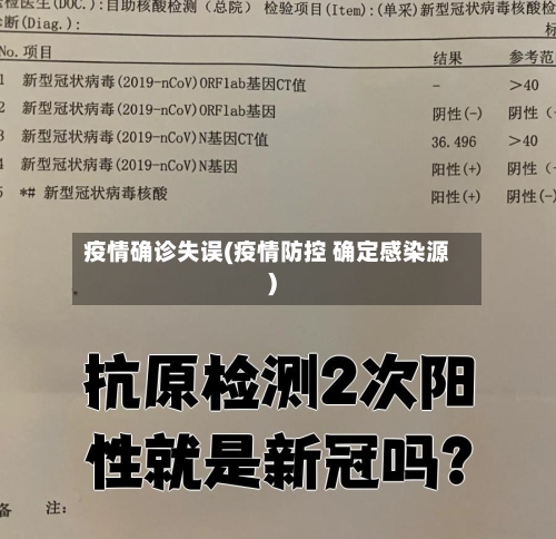 疫情确诊失误(疫情防控 确定感染源)