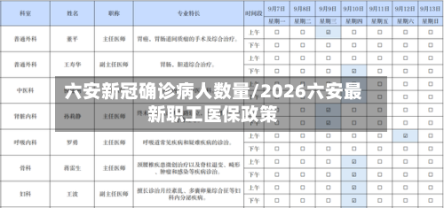 六安新冠确诊病人数量/2026六安最新职工医保政策