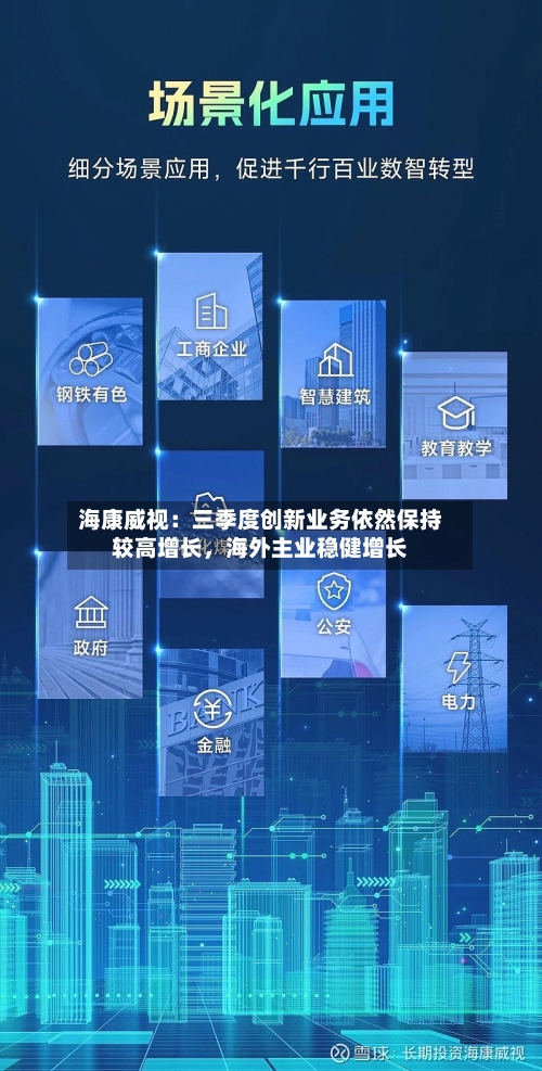 海康威视：三季度创新业务依然保持较高增长	，海外主业稳健增长-第2张图片